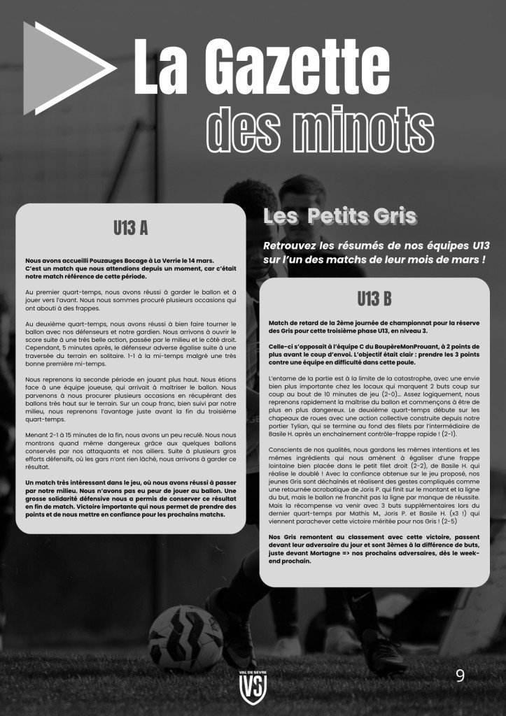 La Voix du Stade N°18 - P9