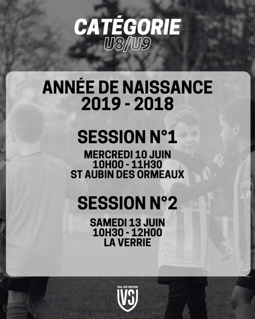 Portes Ouvertes Juin 2026 U8-U9